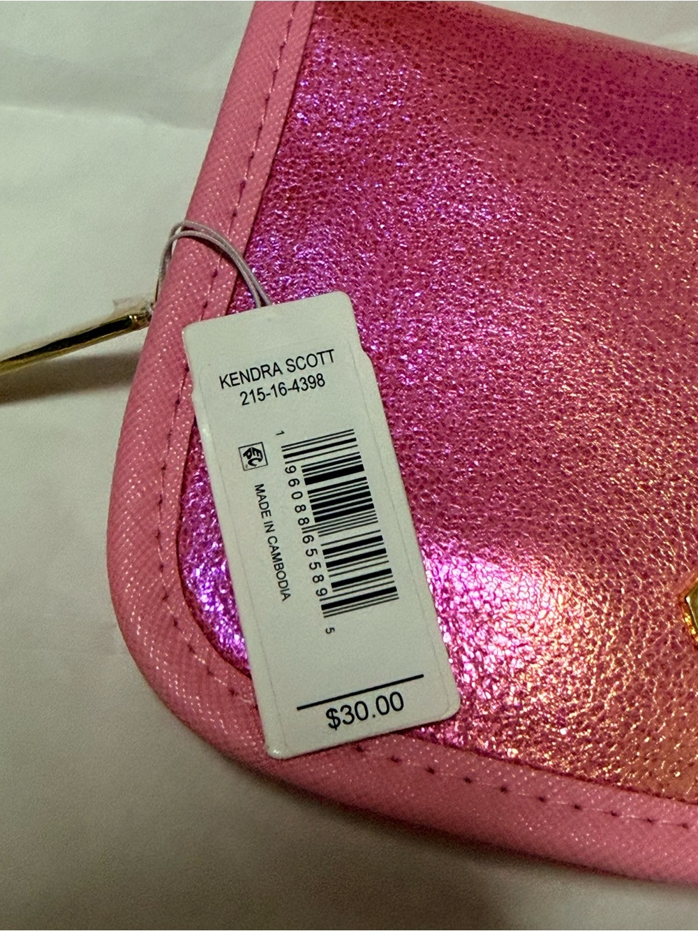 NWT Kendra Scott Travel Jewelry Wallet Pouch in Shimmer Pink - Picture 5 of 12